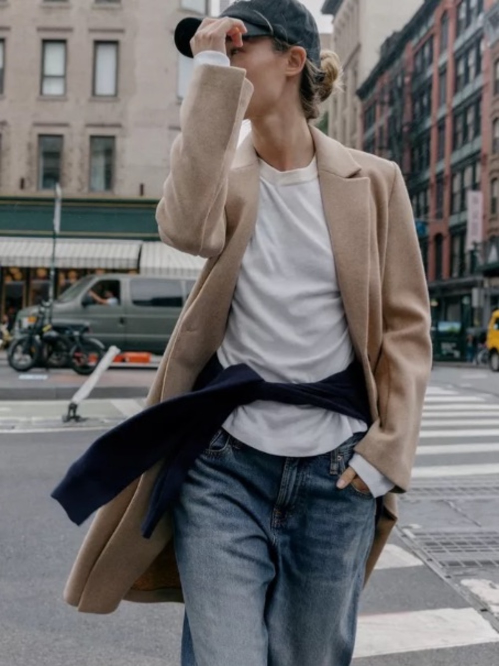 Zara NWOT Camel Single-Button Long Soft Coat Bloggers S